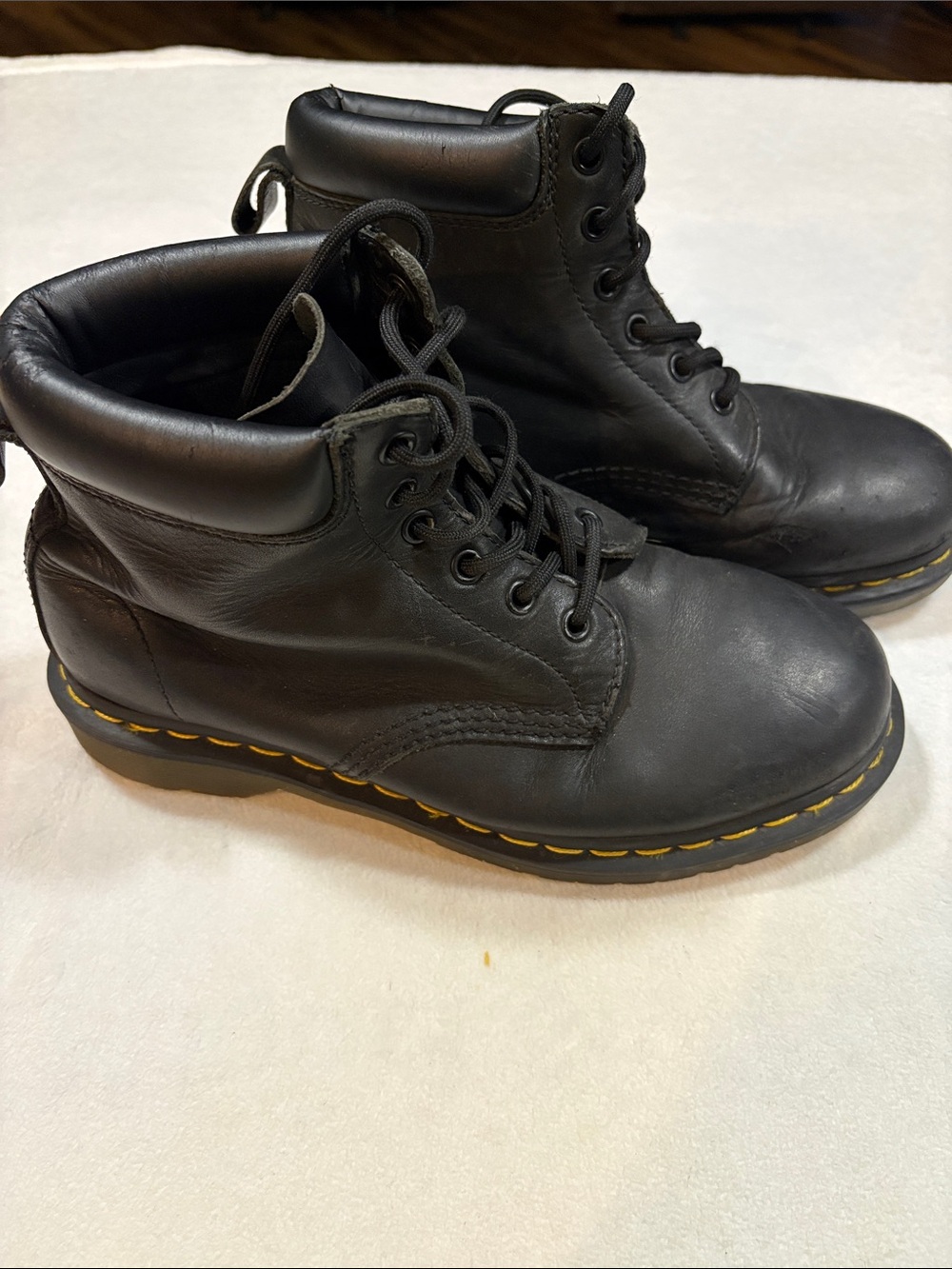 Vintage Dr Martens 939 Ben Boots Made in England Black Leather W8